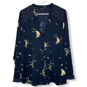 Anthropologie 41 Hawthorn floral flowy long top